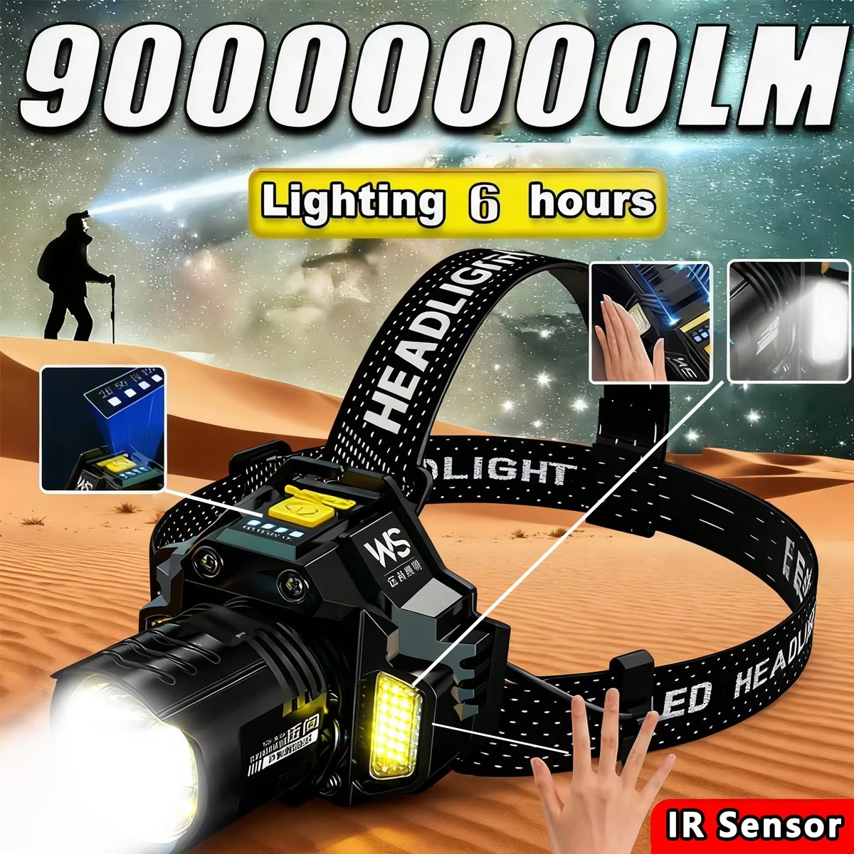 Outdoor Power Head - مصباح رأس LED قوي قابل لإعادة