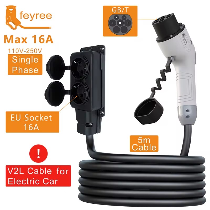 Outdoor Power Plug In - كابل تفريغ الطاقة Feyree V2L مع