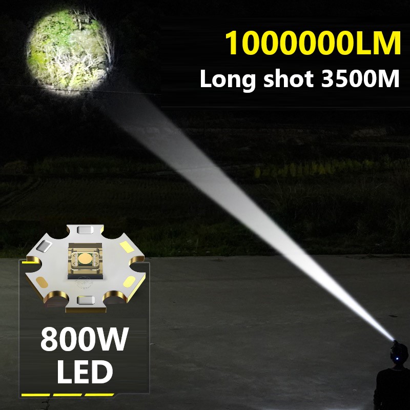 1000000LM قوية طويلة المدى LED - مراجعة Outdoor Power Head وسعره