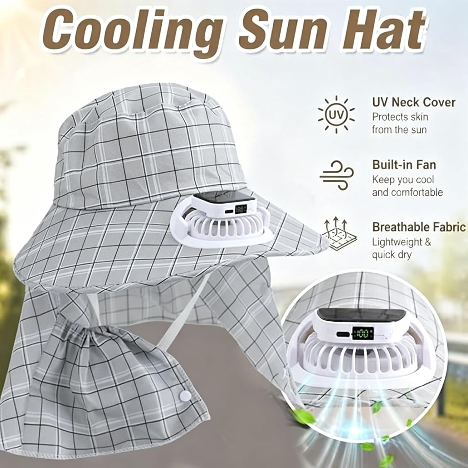 قبعة بمروحة تعمل بالطاقة الشمس - مراجعة Outdoor Power Fan وسعره