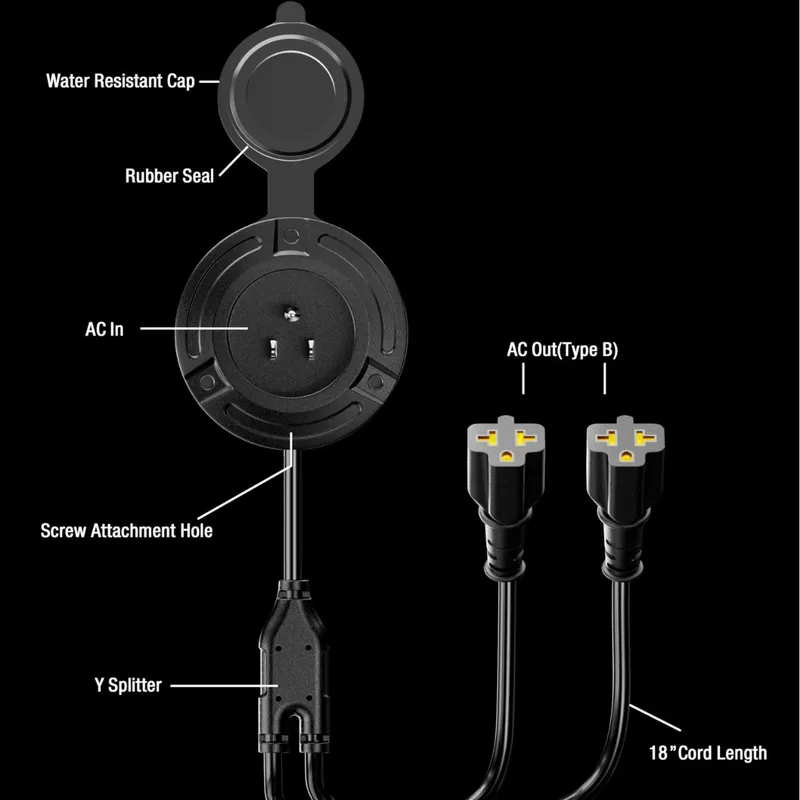 مقبس طاقة مقاوم للماء 5 في 1 ب - مراجعة Outdoor Power Plug In وسعره