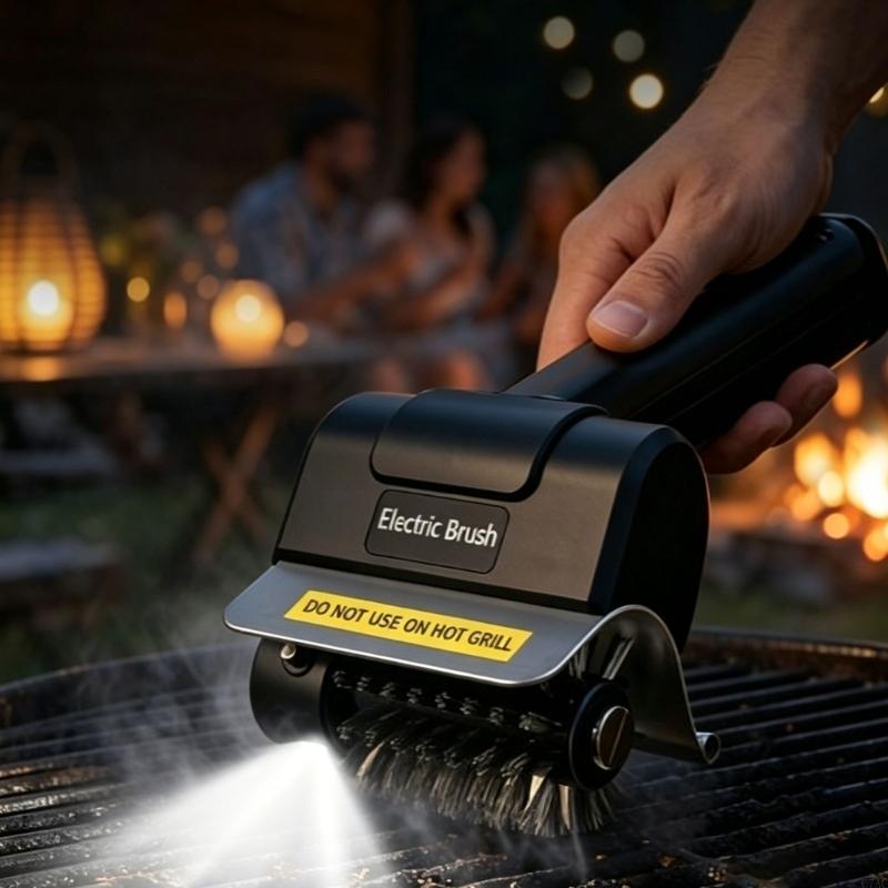 فرشاة شواء كهربائية تعمل ببطار - مراجعة Outdoor Power Brush وسعره