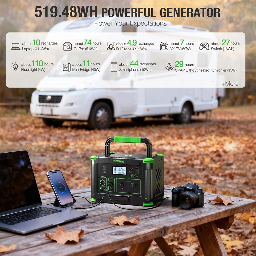 محطة طاقة محمولة بقدرة 500 واط - مراجعة Outdoor Power Outlet وسعره