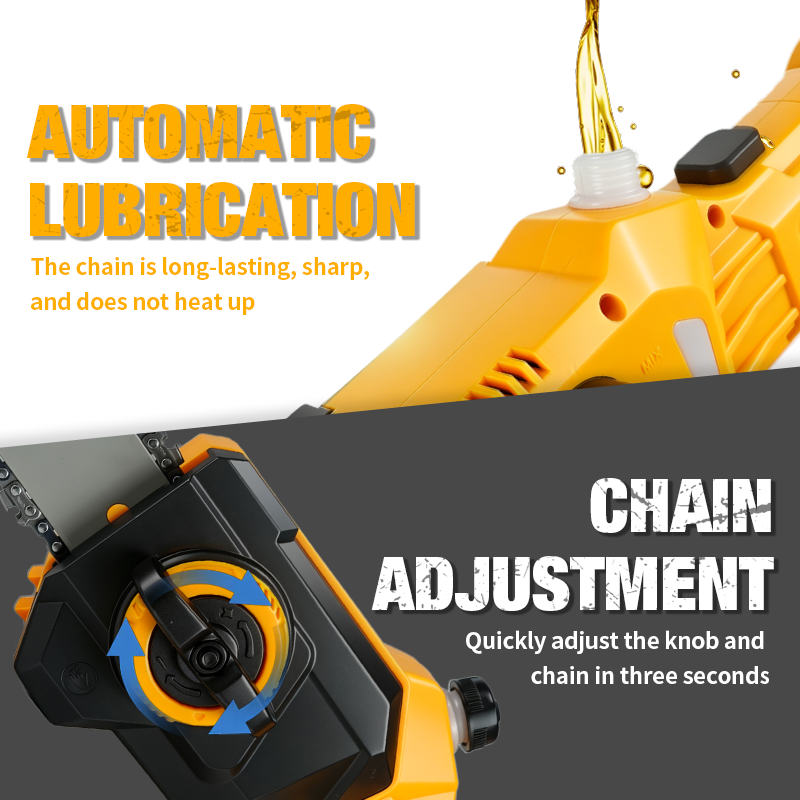 مقص كهربائي 2 في 1 لتقليم الأغ - مراجعة Electric Chainsaw Battery وسعره